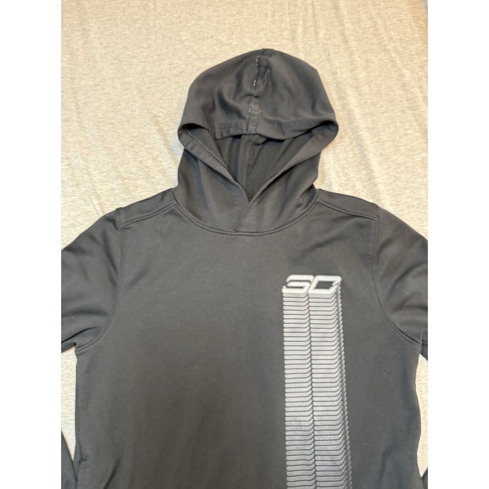 Under Armour Youth size Med Black Steph Curry Long Sleeve Boy hooded - Picture 4 of 12